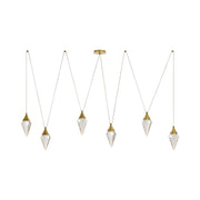 Arteriors - DLC60 - LED Chandelier - Berkley - Clear/Antique Brass