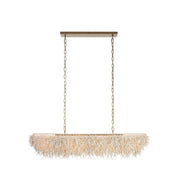 Arteriors - DLS17 - Six Light Linear Chandelier - Cabo - Ivory/Antique Brass