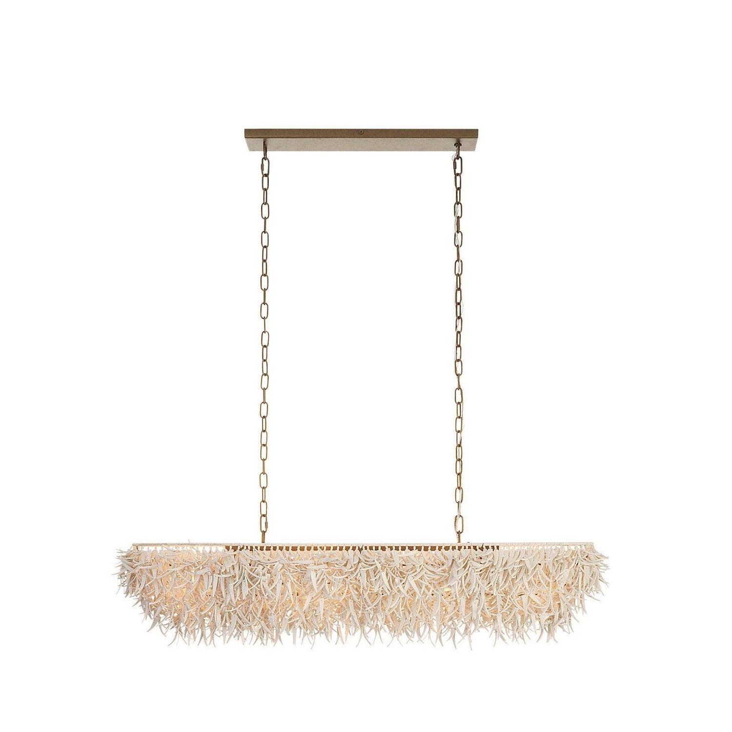 Arteriors - DLS17 - Six Light Linear Chandelier - Cabo - Ivory/Antique Brass
