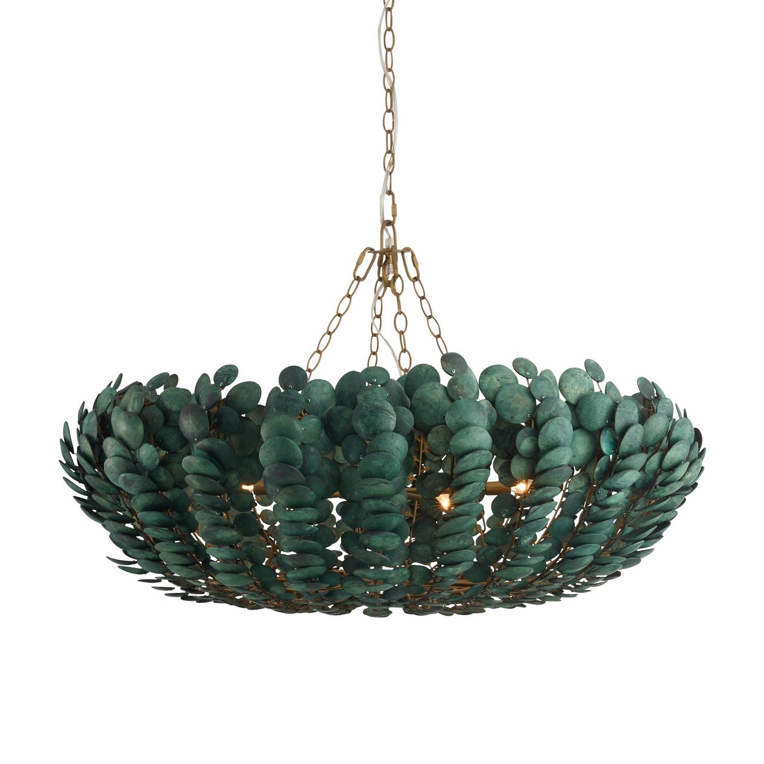 Arteriors - DLS18 - Six Light Chandelier - Bilal - Eucalyptus Stain/Antique Brass