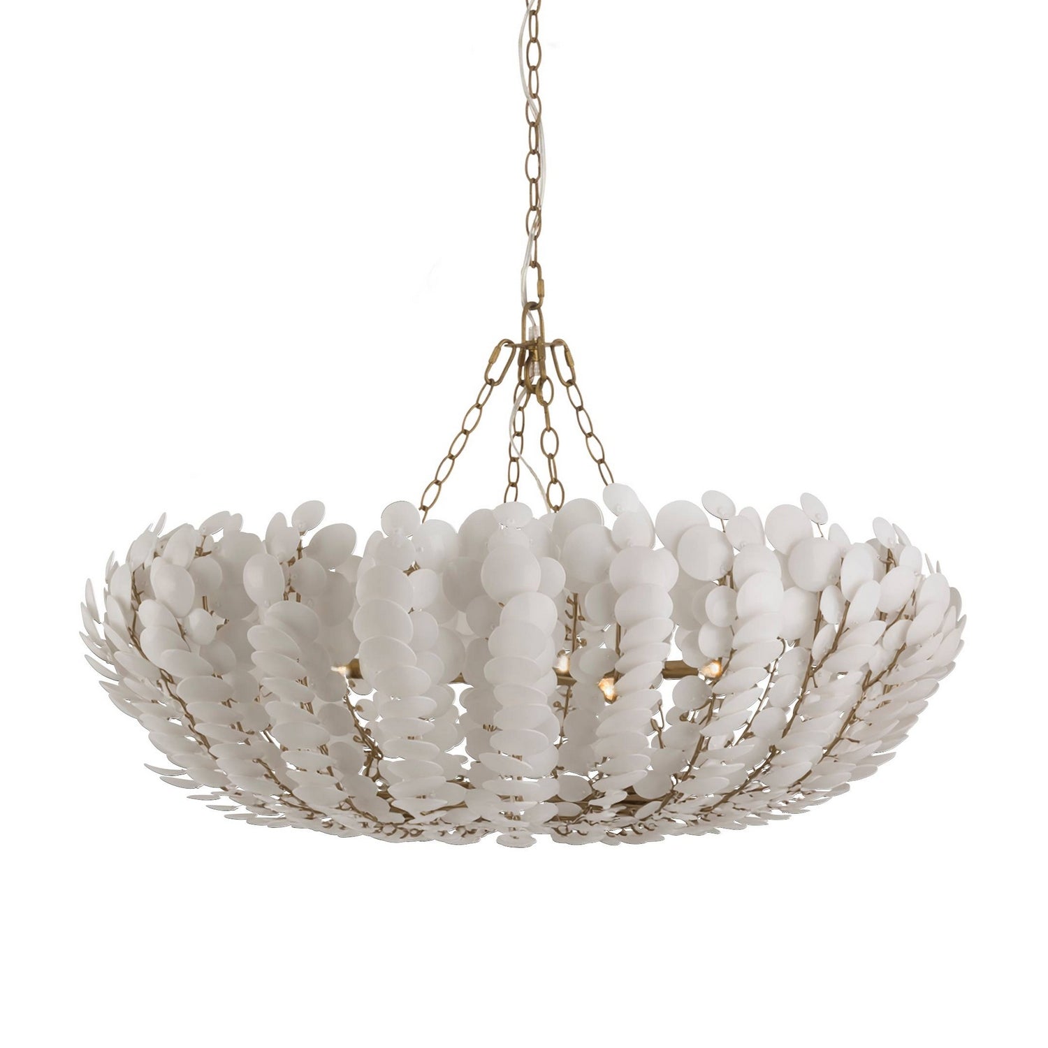Arteriors - DLS20 - Six Light Chandelier - Bilal - Ivory/Antique Brass