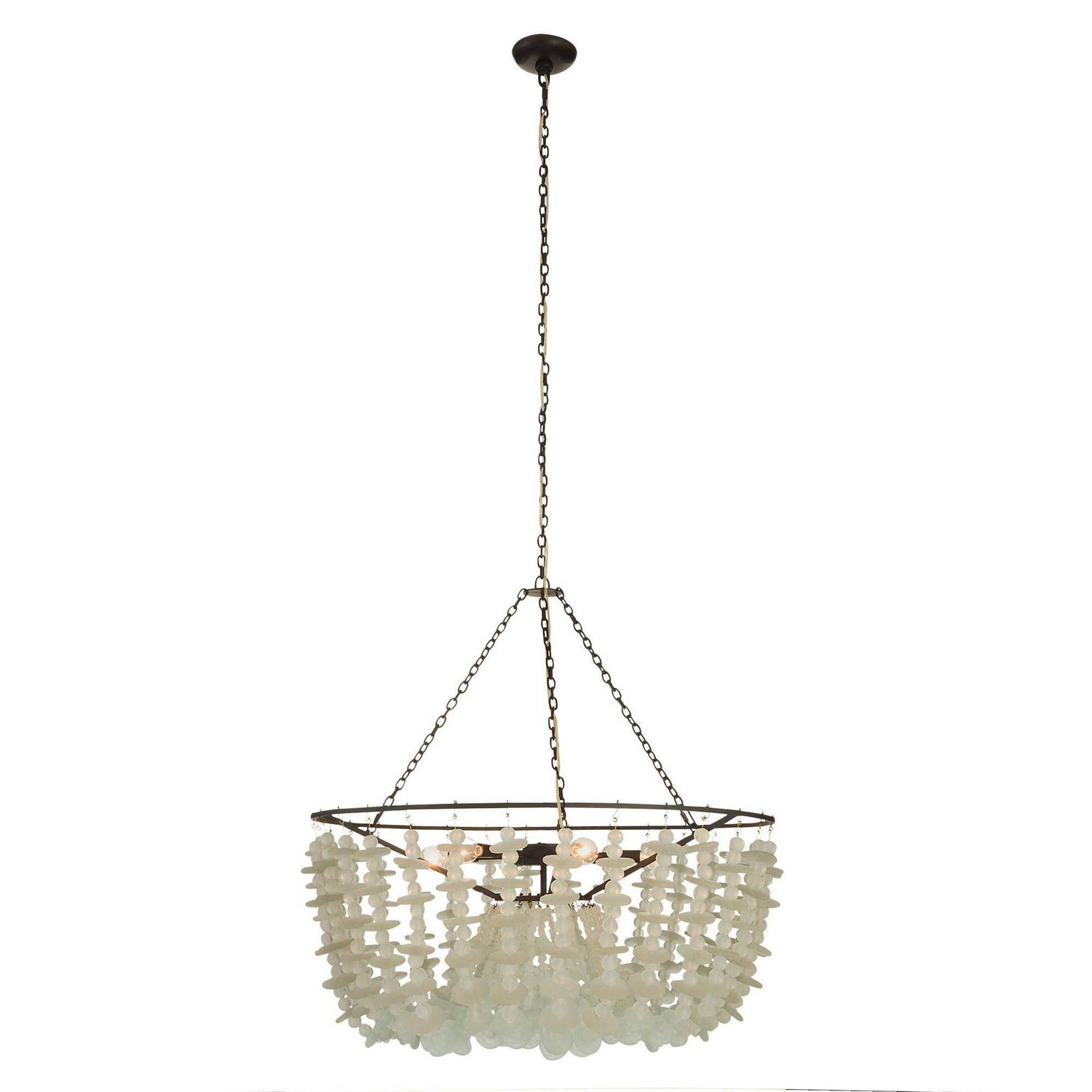 Arteriors - DMI33 - Six Light Chandelier - Cyprus - Organic Frosted/Bronze