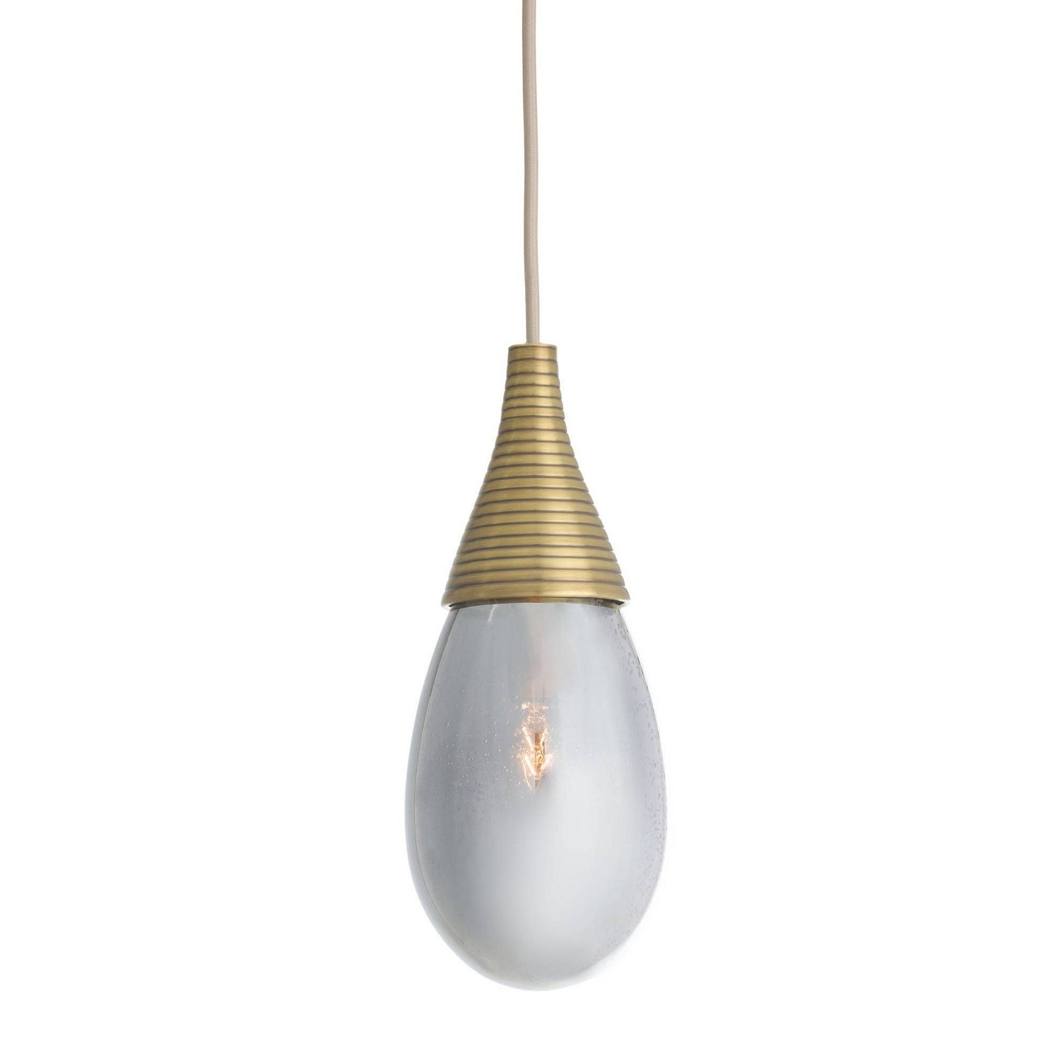 Arteriors - DPC34 - One Light Pendant - Giselle - Smoke Luster/Antique Brass