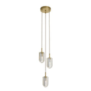 Arteriors - DPC29 - Three Light Chandelier - Javier - Champagne/Antique Brass