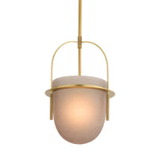Arteriors - DPC37 - One Light Pendant - Kathleen - Frosted Smoke/Antique Brass