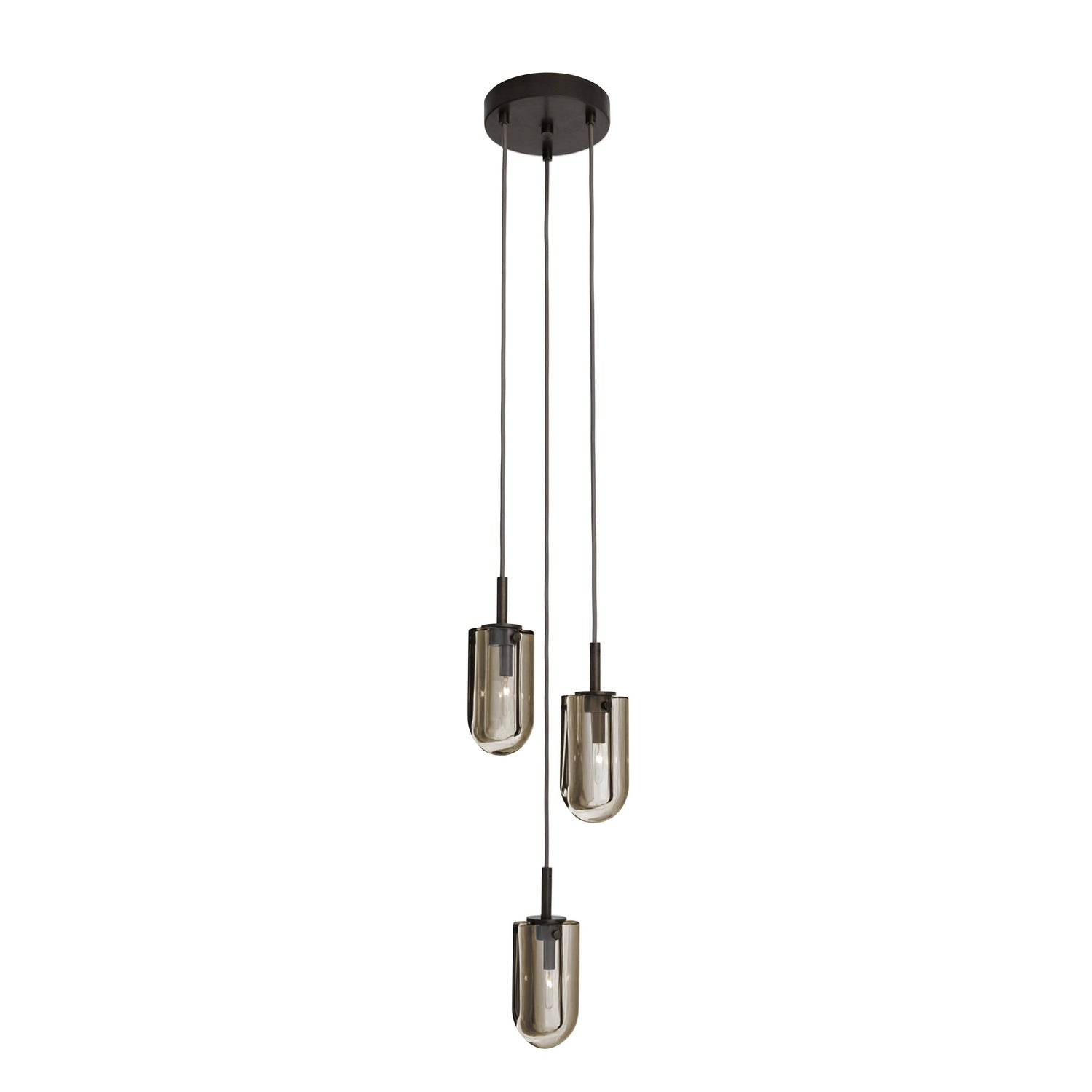 Arteriors - DPC43 - Three Light Chandelier - Javier - Smoke/English Bronze