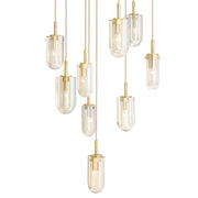 Arteriors - DSC15 - Nine Light Chandelier - Javier - Champagne/Antique Brass