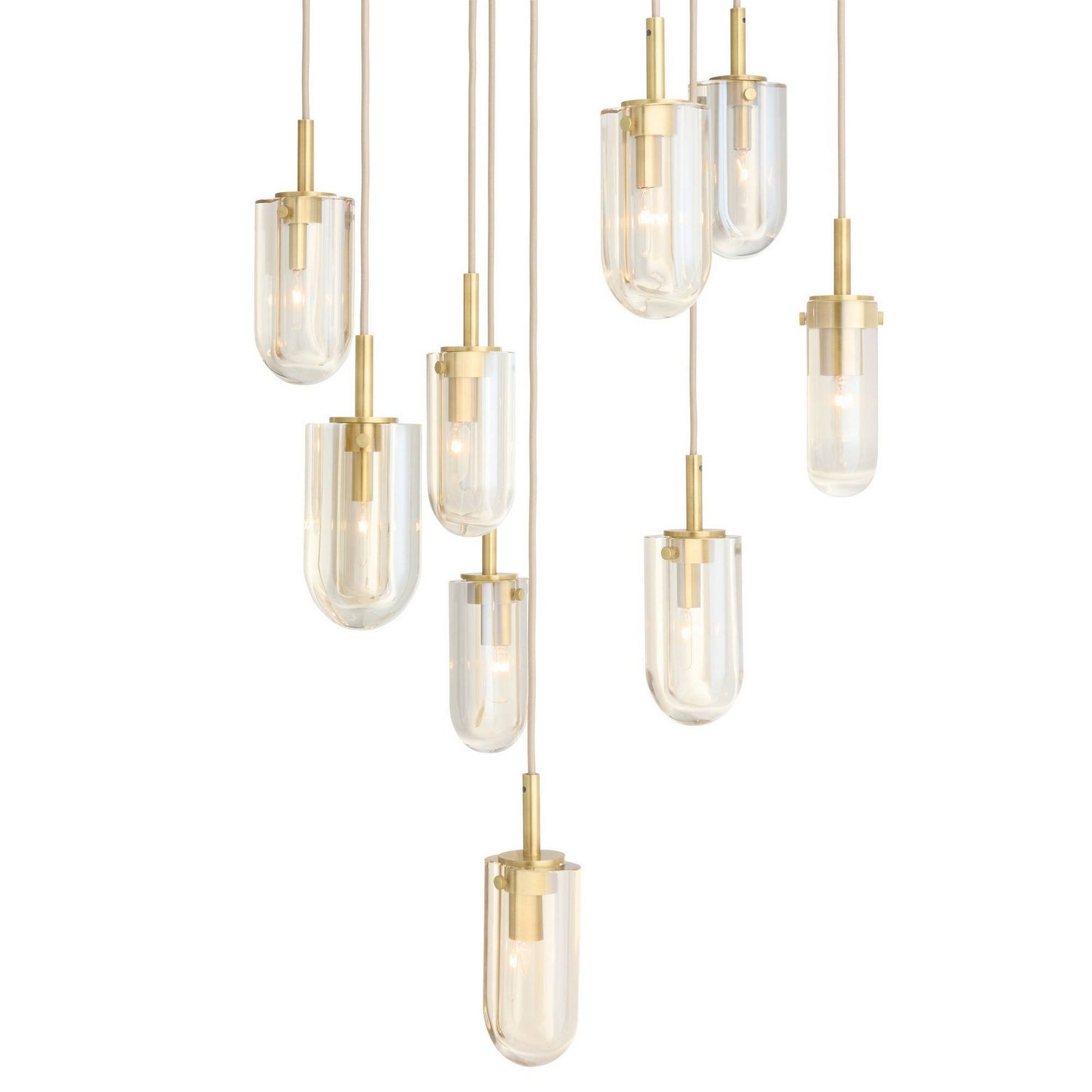 Arteriors - DSC15 - Nine Light Chandelier - Javier - Champagne/Antique Brass