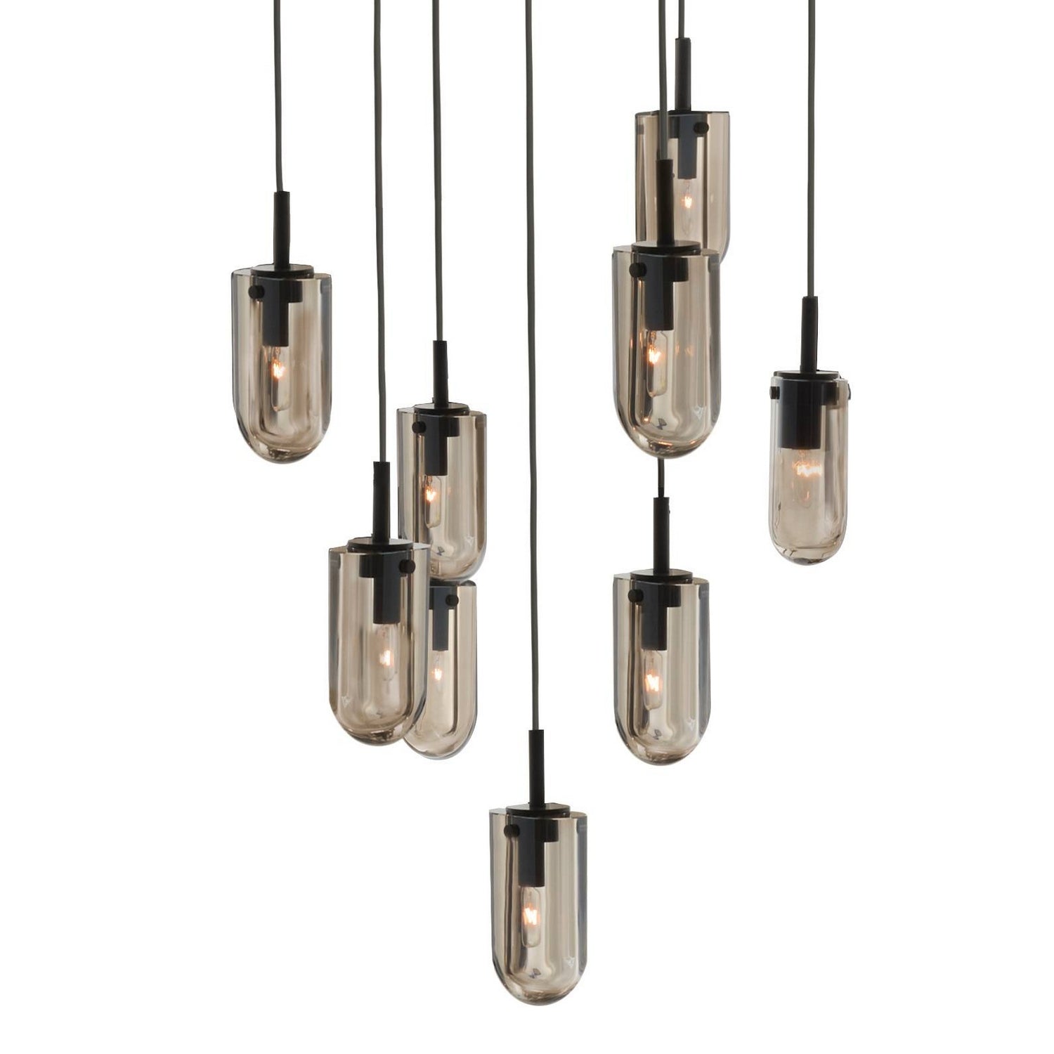Arteriors - DSC16 - Nine Light Chandelier - Javier - Smoke/English Bronze