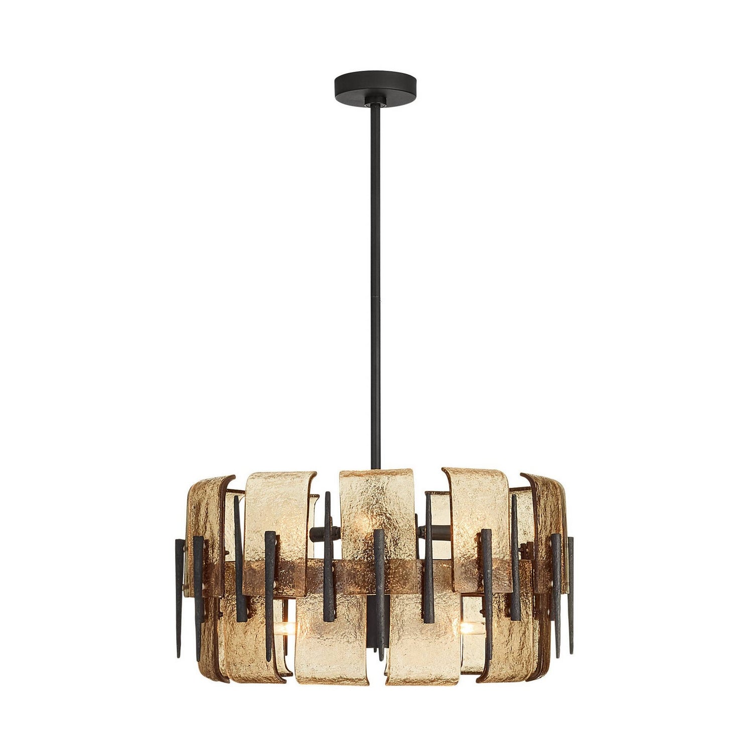 Arteriors - DSI15 - Six Light Chandelier - Lumora - Smoke/Blackened Iron