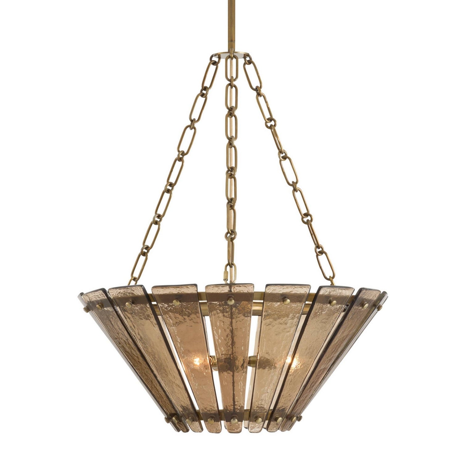Arteriors - DSI16 - Three Light Chandelier - Decora - Smoke/Antique Brass