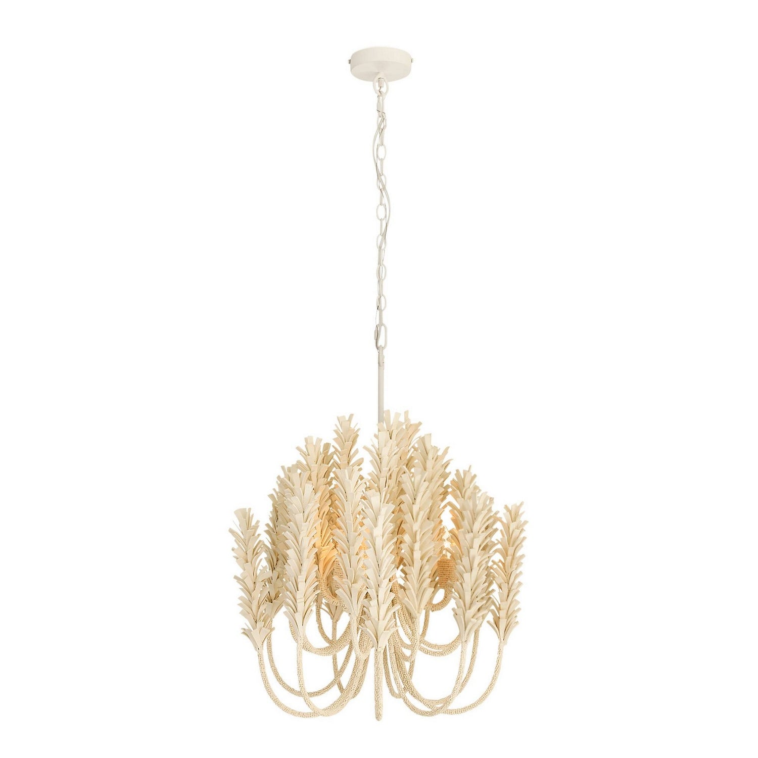 Arteriors - DSS05 - Three Light Chandelier - Kaia - Ivory/White