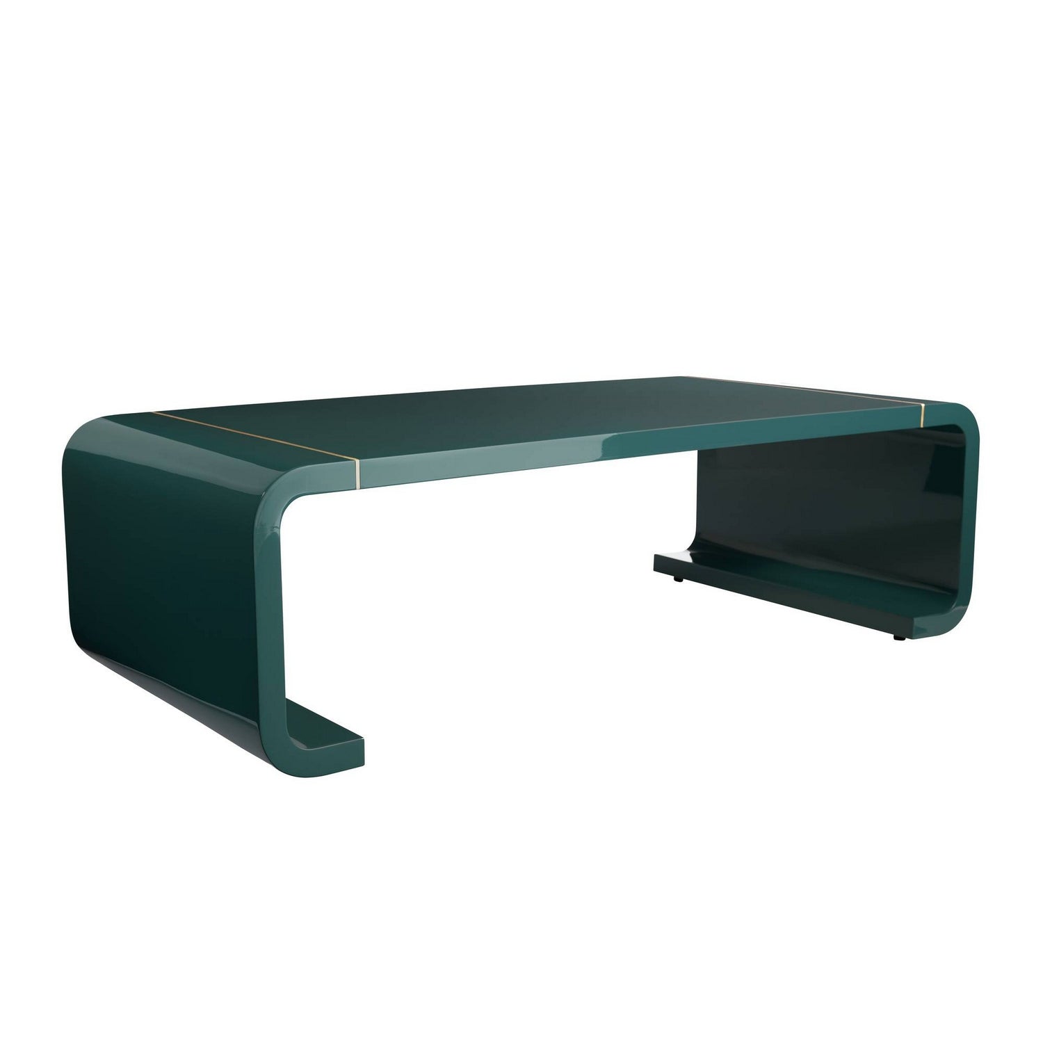 Arteriors - FCS24 - Coffee Table - Turnley - Peacock/Antique Brass