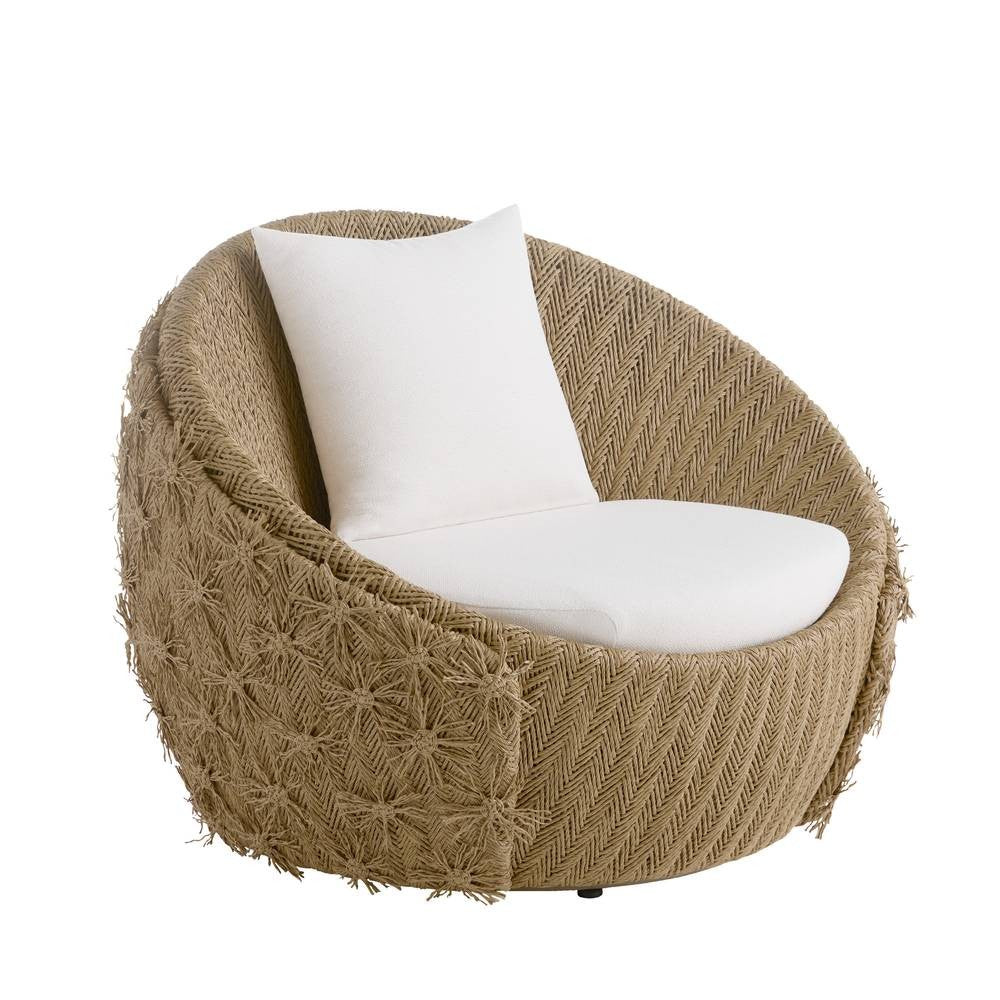 Arteriors - FRS30 - Outdoor Swivel Lounge Chair - Florian - Pearl/Tan