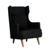 Arteriors - FRU16 - Chair - Budell - Noir Nubuck/Dark Walnut