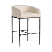 Arteriors - FSI30 - Bar Stool - Osbourne - Oxford White/Blackened Iron