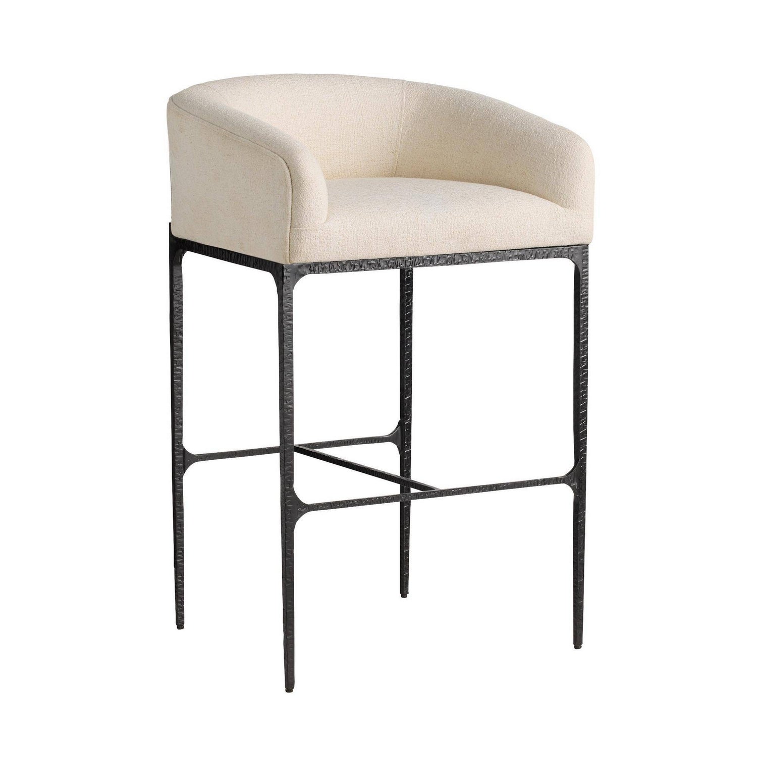 Arteriors - FSI30 - Bar Stool - Osbourne - Oxford White/Blackened Iron