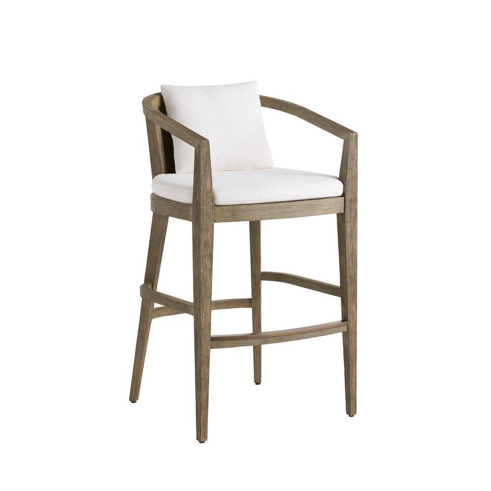 Arteriors - FSS15 - Outdoor Bar Stool - Sobek - Pearl/Kona