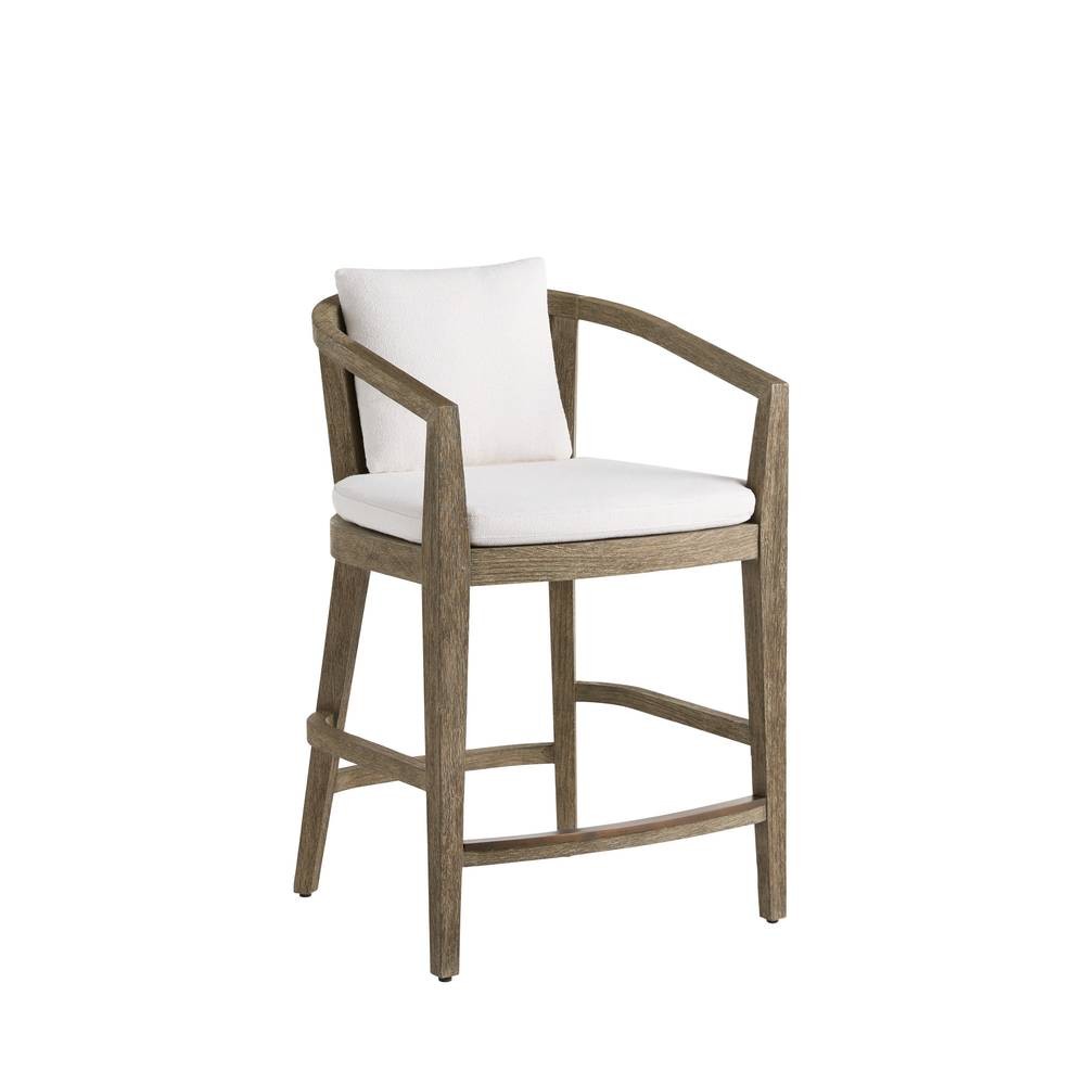 Arteriors - FSS16 - Outdoor Counter Stool - Sobek - Pearl/Kona