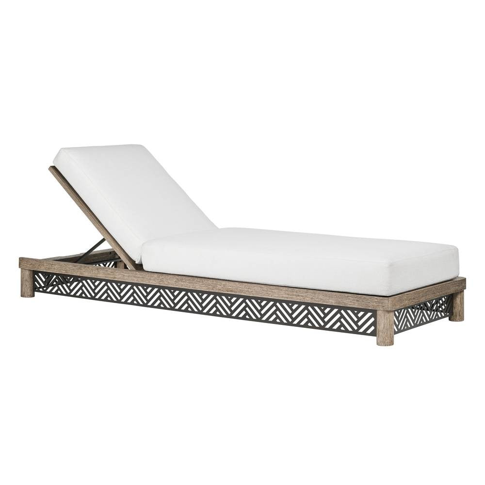 Arteriors - FTS04 - Outdoor Chaise - Emoto - Pearl/Aged Bronze