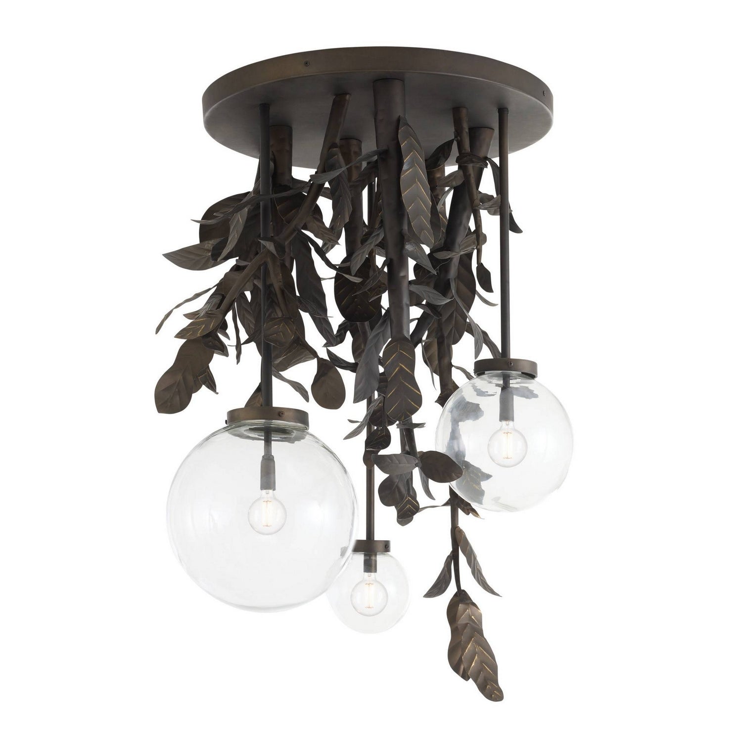 Arteriors - GDDLC01 - Three Light Chandelier - Will O' the Wisp - Bronze/Clear