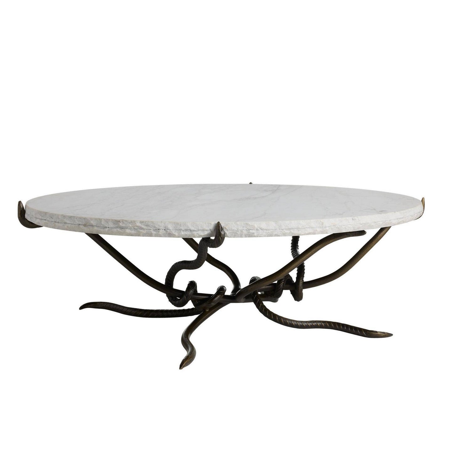 Arteriors - GDFCM01 - Coffee Table - Muscadine - White Marble/Antique Bronze