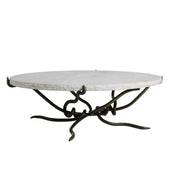 Arteriors - GDFCM01 - Coffee Table - Muscadine - White Marble/Antique Bronze
