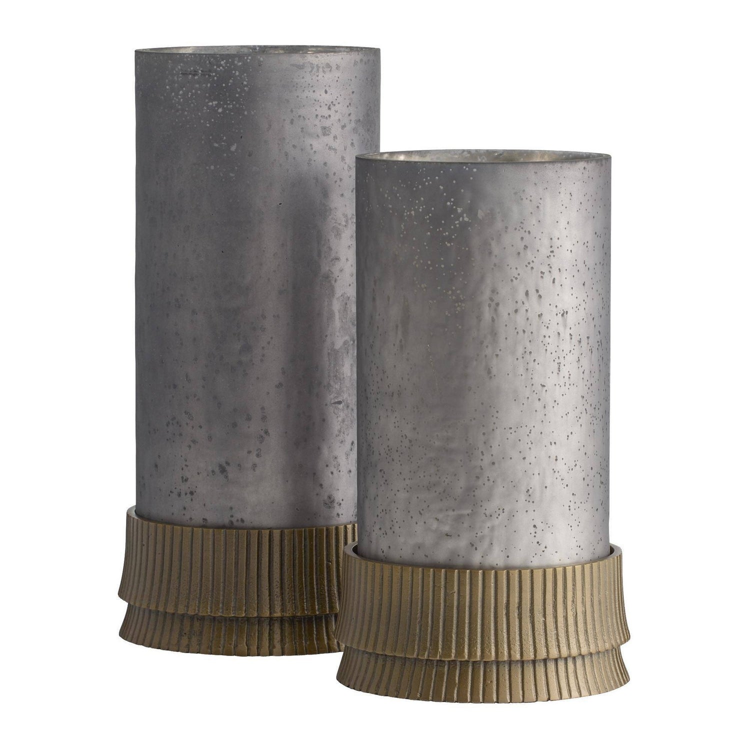 Arteriors - ACI10 - Hurricanes, Set of 2 - Evelique - Antique Brass/Matte Antique Mercury