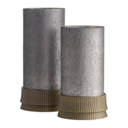Arteriors - ACI10 - Hurricanes, Set of 2 - Evelique - Antique Brass/Matte Antique Mercury