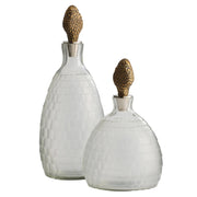 Arteriors - ARI28 - Decanters, Set of 2 - Ophis - Antique Brass/Frosted