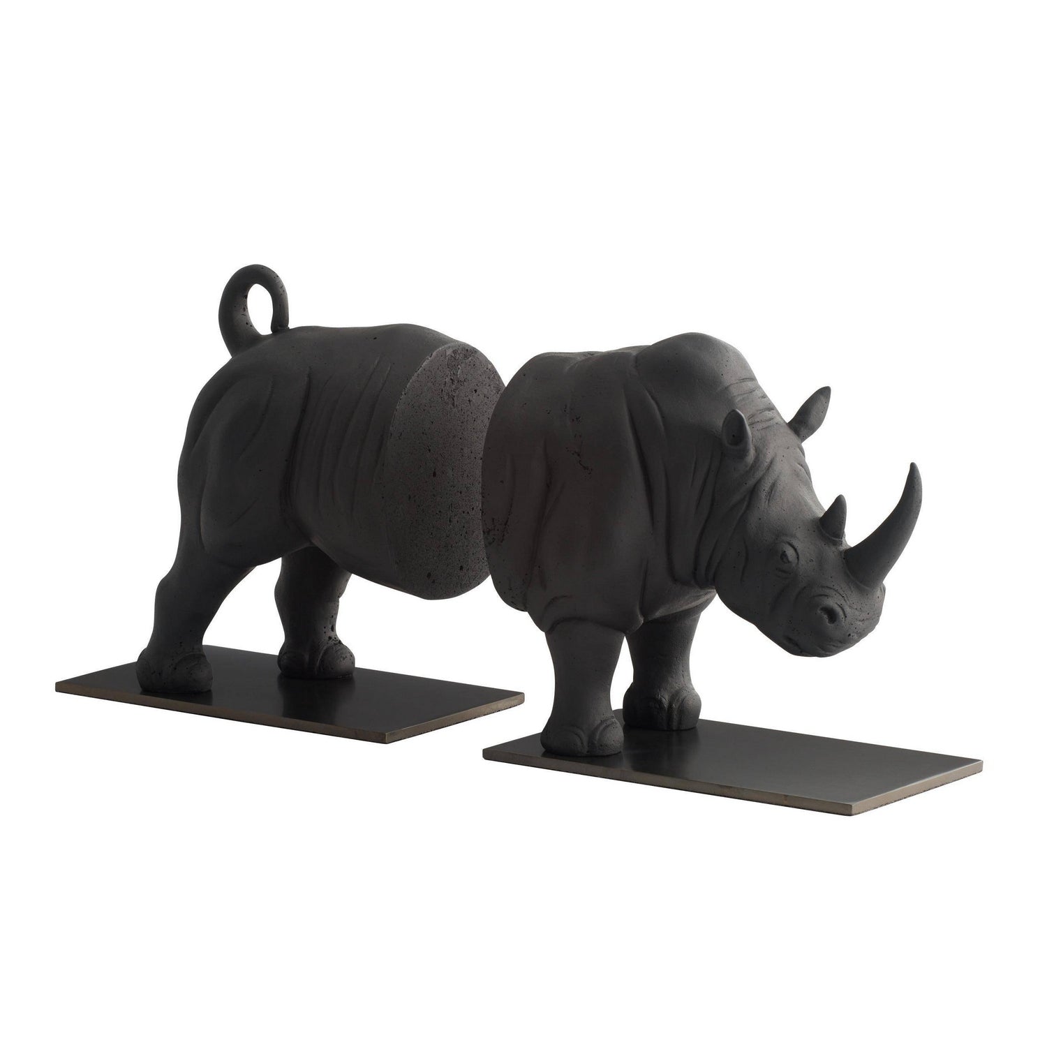 Arteriors - ATC11 - Bookends, Set of 2 - Etosha - Charcoal/Bronze