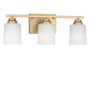 Generation Lighting - 4420903EN3-848 - Three Light Bath - Vinton - Satin Brass
