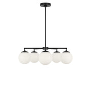 Generation Lighting - GLC1795MBKE - Five Light Chandelier - Nube - Midnight Black