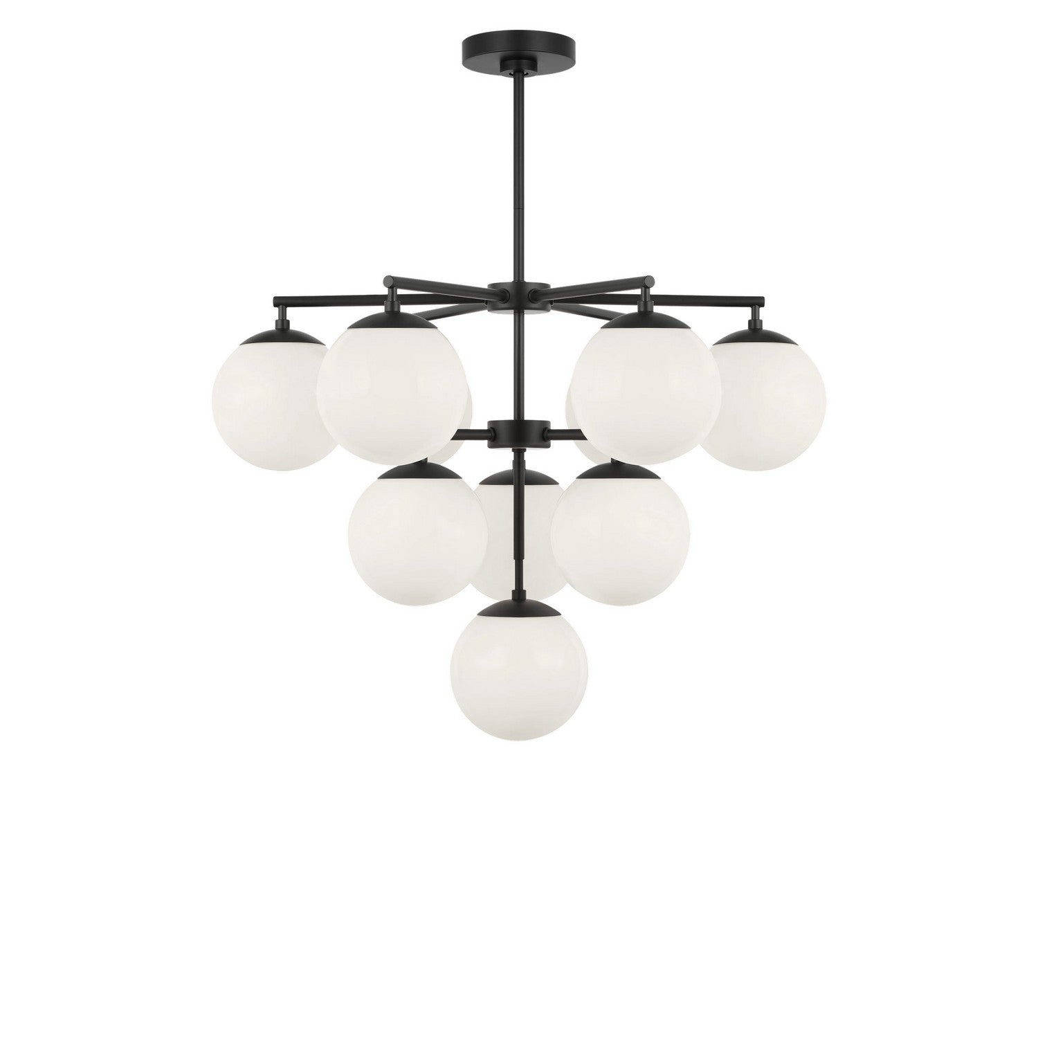 Generation Lighting - GLC18010MBKE - Ten Light Chandelier - Nube - Midnight Black