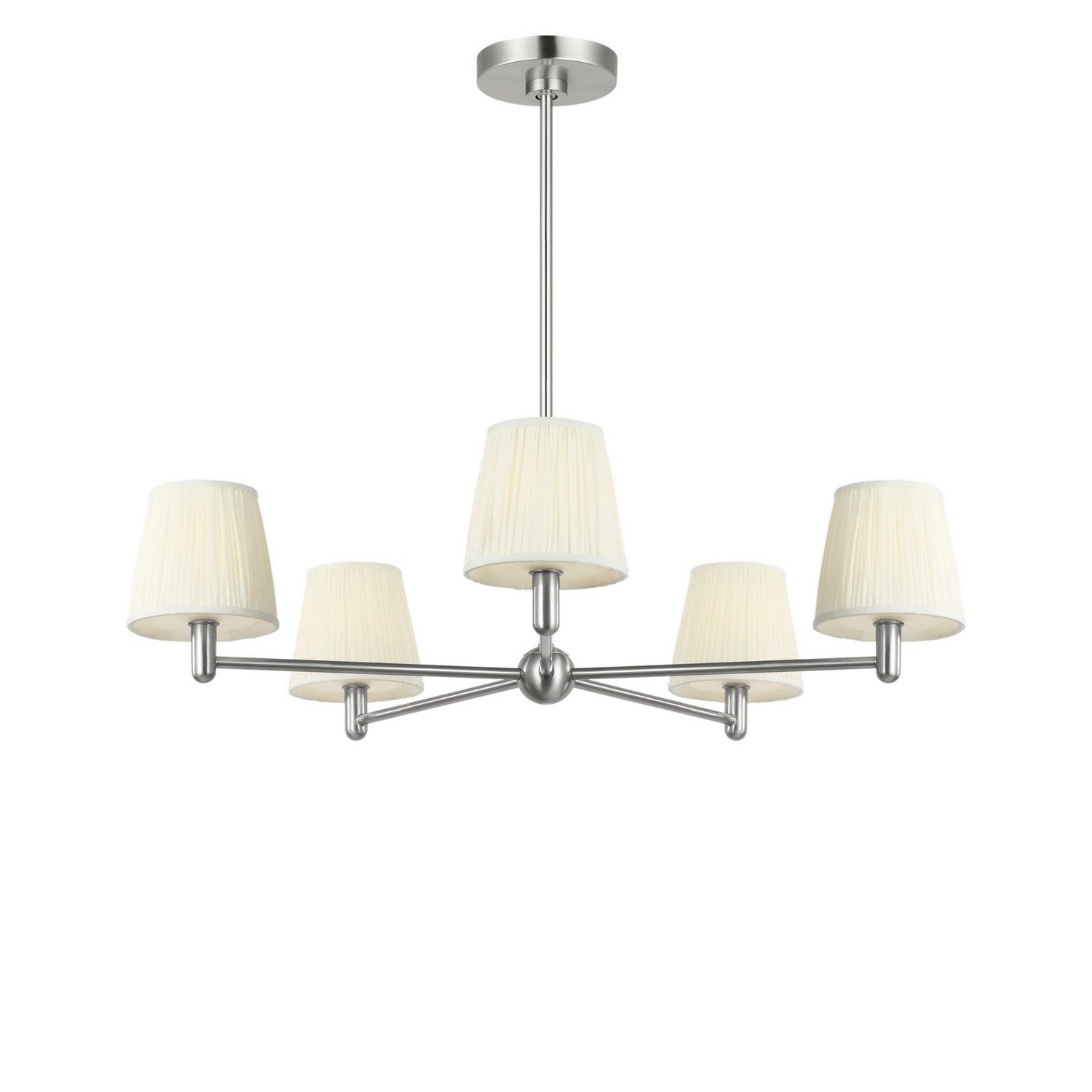 Generation Lighting - GLC1865BNE - Five Light Chandelier - Vilera - Brushed Nickel