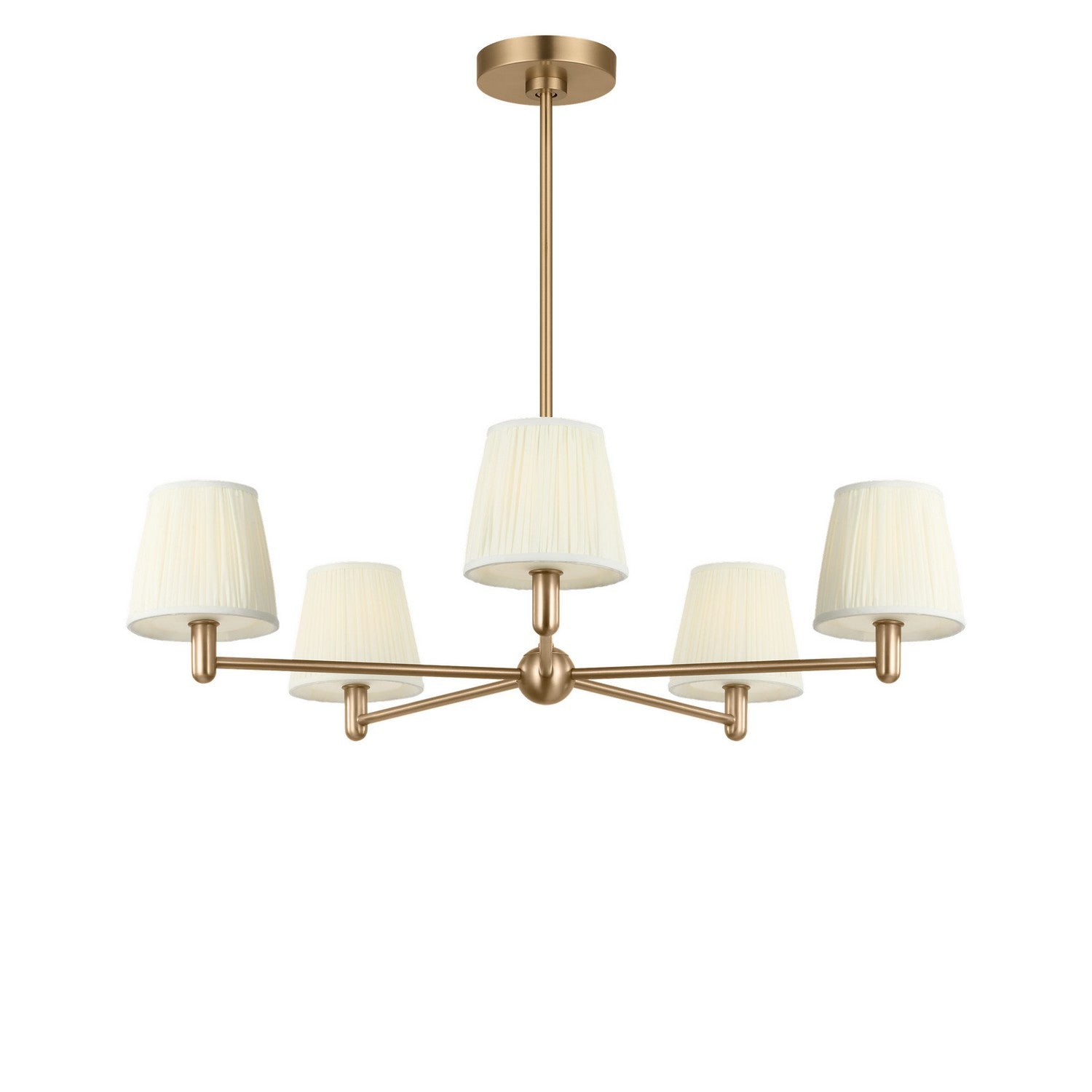 Generation Lighting - GLC1865SB - Five Light Chandelier - Vilera - Satin Brass