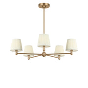 Generation Lighting - GLC1865SBE - Five Light Chandelier - Vilera - Satin Brass