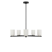 Generation Lighting - GLC1935MBKE - Five Light Chandelier - Neblina - Midnight Black