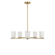 Generation Lighting - GLC1935SB - Five Light Chandelier - Neblina - Satin Brass