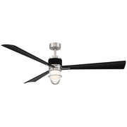 Minka Aire - F768L-BNW/CL - 65"Ceiling Fan - Nauticus - Brushed Nickel Wet With Coal Blades