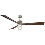 Minka Aire - F768L-BNW/DK - 65"Ceiling Fan - Nauticus - Brushed Nickel Wet With Distressed Koa Blades