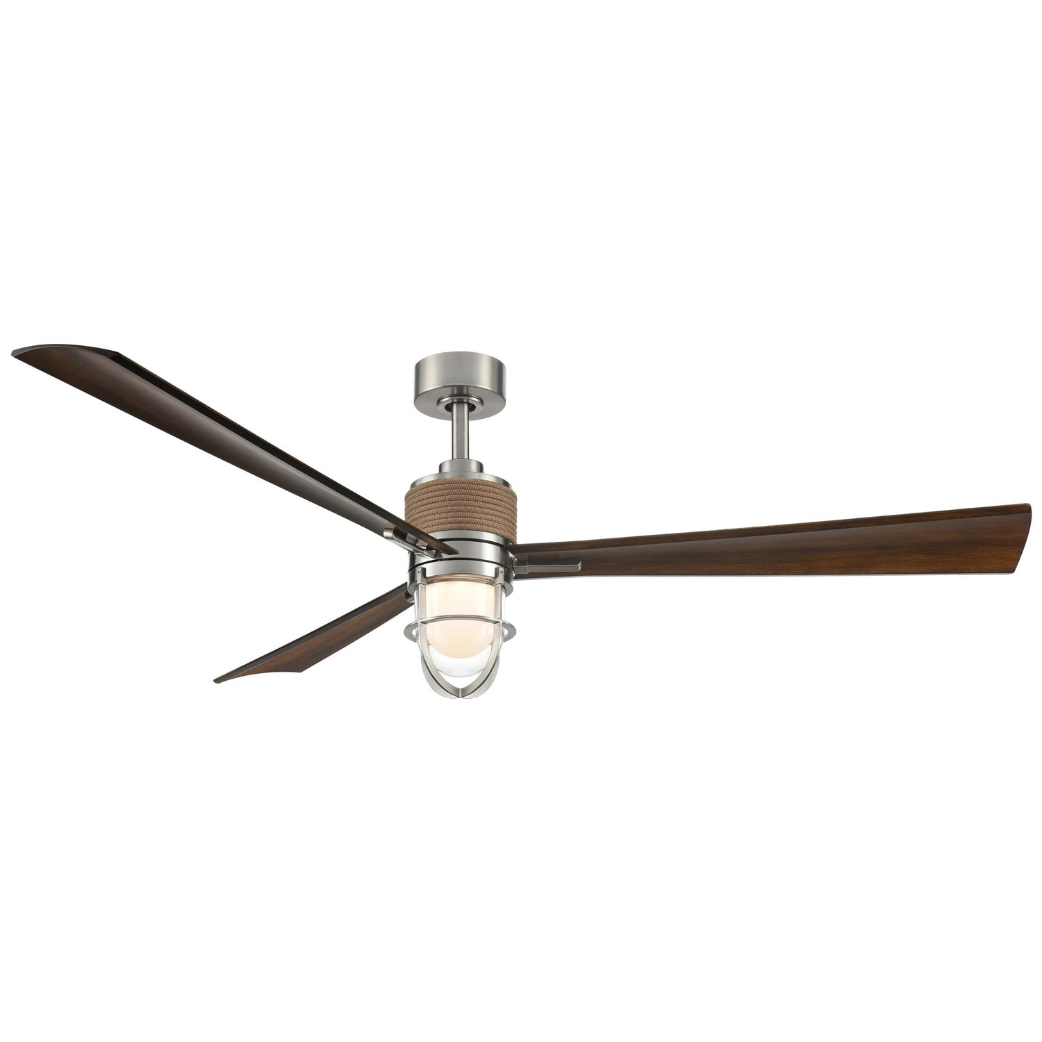 Minka Aire - F768L-BNW/DK - 65"Ceiling Fan - Nauticus - Brushed Nickel Wet With Distressed Koa Blades