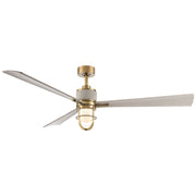 Minka Aire - F768L-LBR/WCD - 65"Ceiling Fan - Nauticus - Legacy Brass