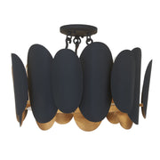 Minka-Lavery - 1417-897 - Seven Light Semi Flush Mount - Vailen - Dark Matte Black