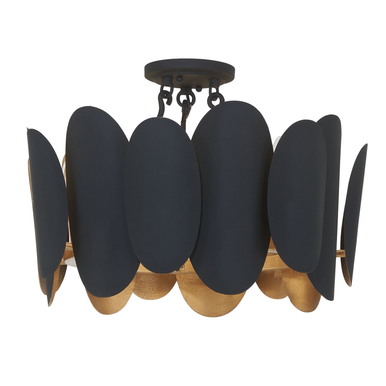 Minka-Lavery - 1417-897 - Seven Light Semi Flush Mount - Vailen - Dark Matte Black