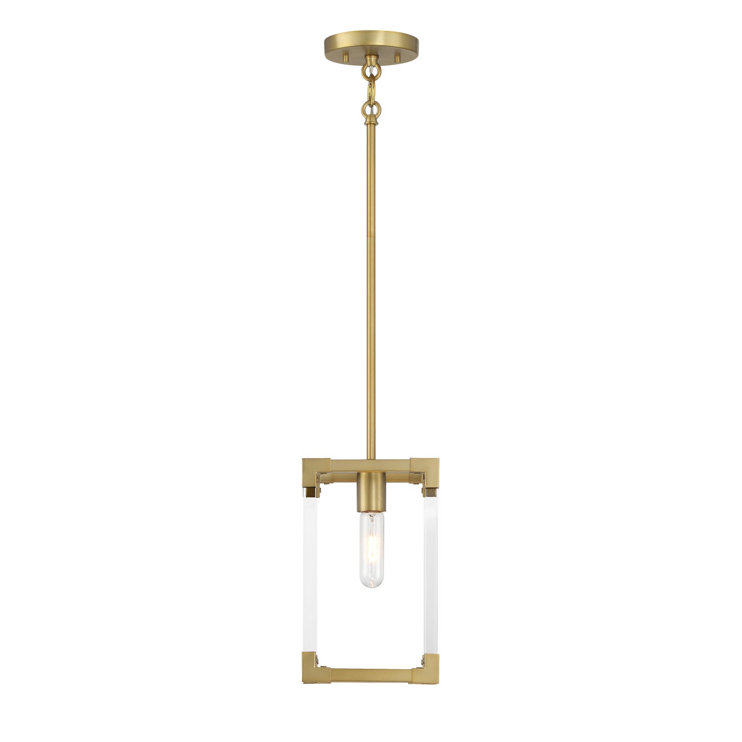 Minka-Lavery - 1456-695 - One Light Mini Pendant - Oro District - Soft Brass