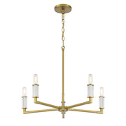 Minka-Lavery - 1457-695 - Five Light Chandelier - Oro District - Soft Brass