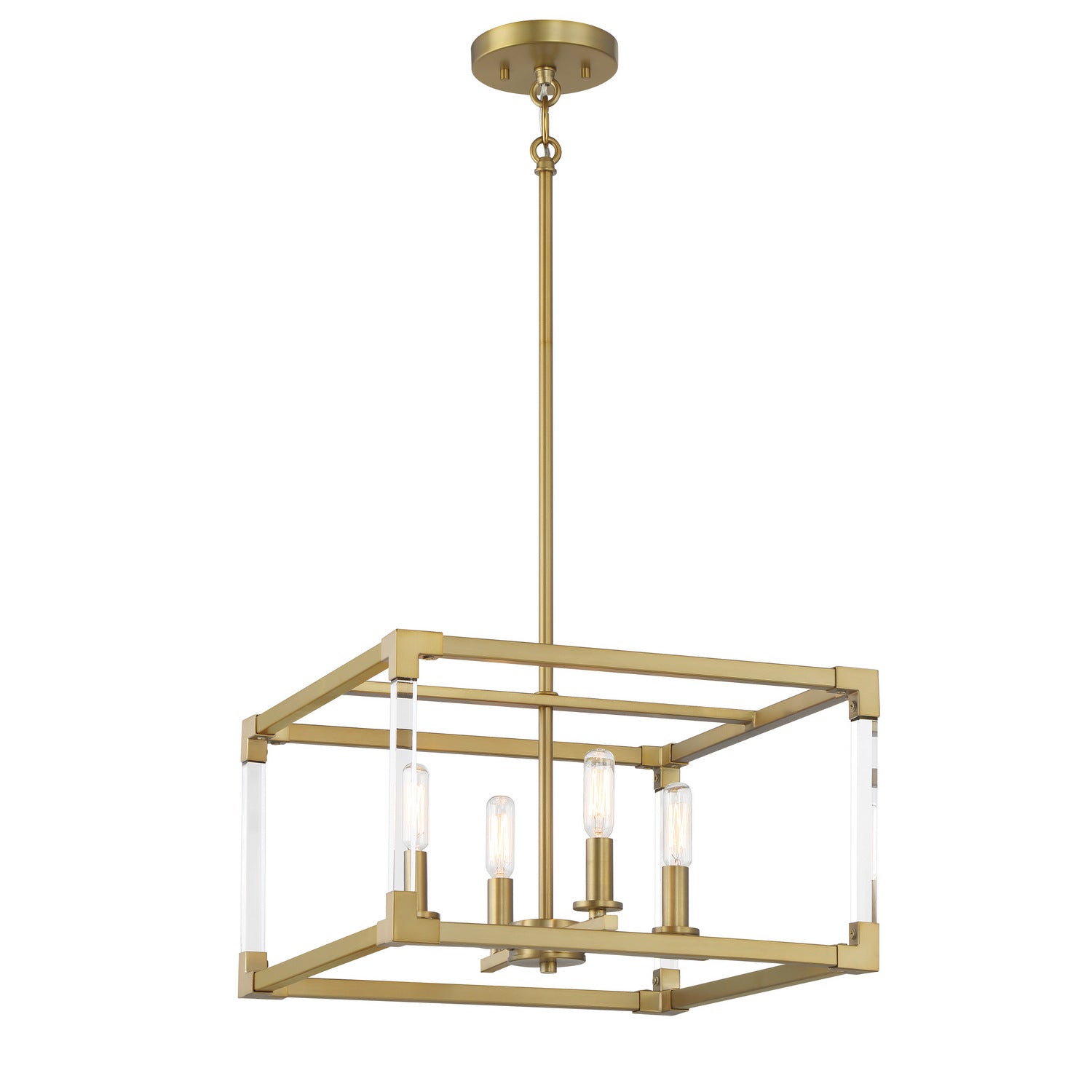 Minka-Lavery - 1458-695 - Four Light Pendant - Oro District - Soft Brass