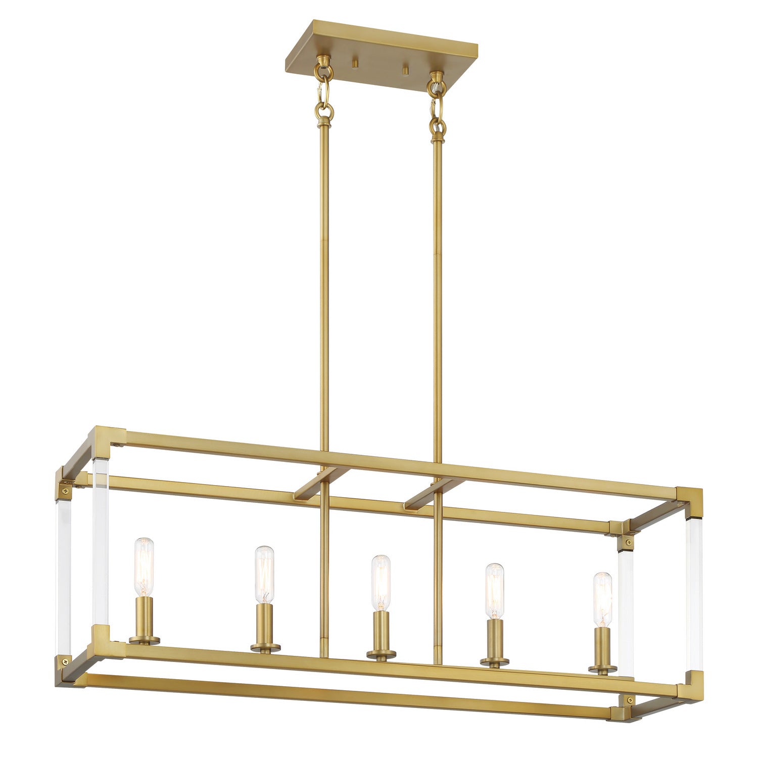 Minka-Lavery - 1459-695 - Five Light Island Pendant - Oro District - Soft Brass