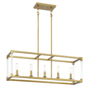 Minka-Lavery - 1459-695 - Five Light Island Pendant - Oro District - Soft Brass